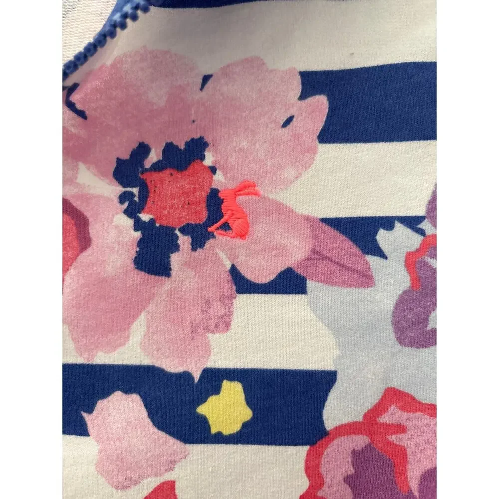 Joules Size 2 Floral Casual 1/4 Zip Floral Print Sweatshirt Top Fairdale Print - Picture 3 of 5